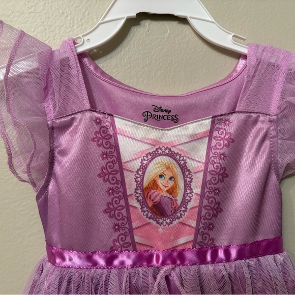 Disney Princess Rapunzel Nightgown | Tangled Purple Long Night Dress (2T) - Picture 3 of 6